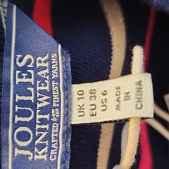 NEW Joules Knitwear Estelle Striped Dress Sweater Youthful Shimmer Spring - Picture 11 of 14